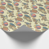 Hintergrund der Spielzeugsymbole Geschenkpapier (Ecke)