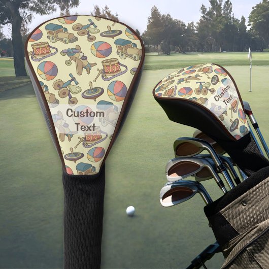 Hintergrund der Spielzeugsymbole Golf Headcover