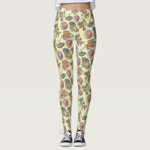 Hintergrund der Spielzeugsymbole Leggings
