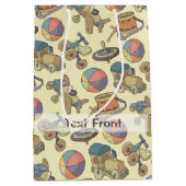 Hintergrund der Spielzeugsymbole Mittlere Geschenktüte (Vorderseite)