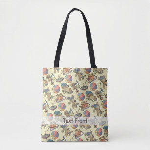Hintergrund der Spielzeugsymbole Tasche