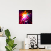 Hintergrund der Sternexplosion Poster (Heimbüro)