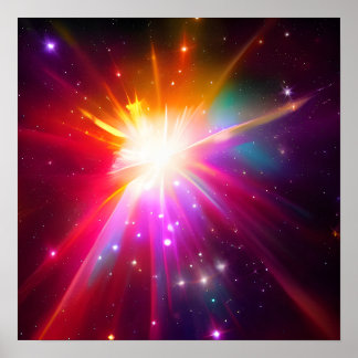 Hintergrund der Sternexplosion Poster
