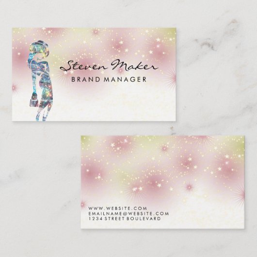 Hintergrund der Sternstaubtrolle | Logo für Modemo Visitenkarte (Vorne/Hinten)