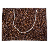 Hintergrund der Struktur der gerösteten Kaffeebohn Große Geschenktüte (Vorderseite)