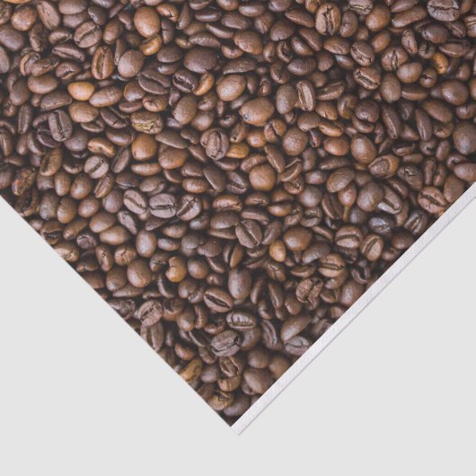 Hintergrund der Struktur der gerösteten Kaffeebohn Seidenpapier (Ausschnitt)