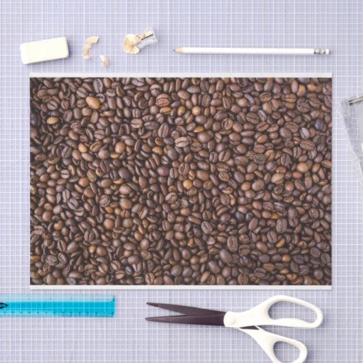 Hintergrund der Struktur der gerösteten Kaffeebohn Seidenpapier (Handwerk)