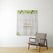 Hintergrund der Taufe der Mädchen | Marble Gold Cr Wandteppich (Beispiel)