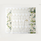 Hintergrund der Taufe mit weißer Blüte Wandteppich (Vorderseite (Horizontal))