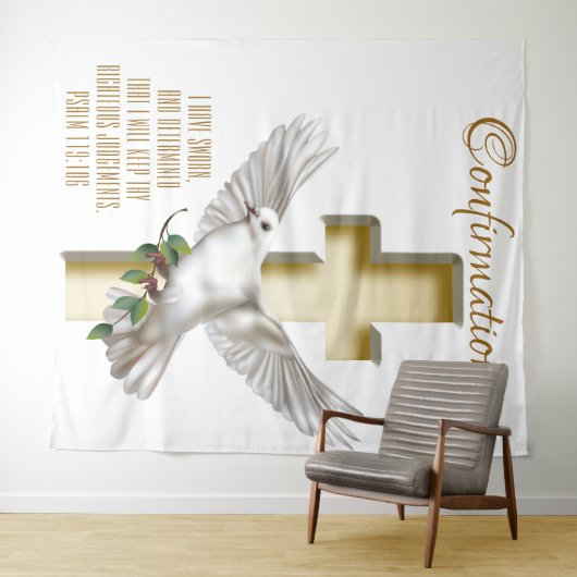 Hintergrund der Taufen-Bestätigung über die Taube Wandteppich (Beispiel (Horizontal))