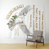 Hintergrund der Taufen-Bestätigung von Dove Script Wandteppich (Beispiel (Horizontal))