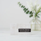 Hintergrund der Textur aus weißem Stein Visitenkarte (Stehend Vorderseite)