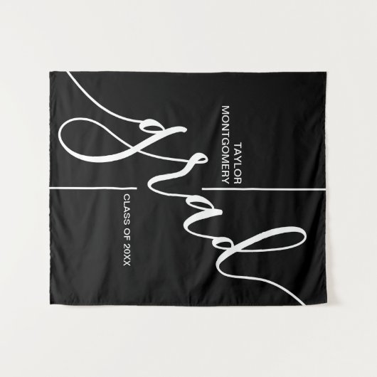 Hintergrund der Trend-Grad-Script-Graduierung Wandteppich (Vorderseite (Horizontal))