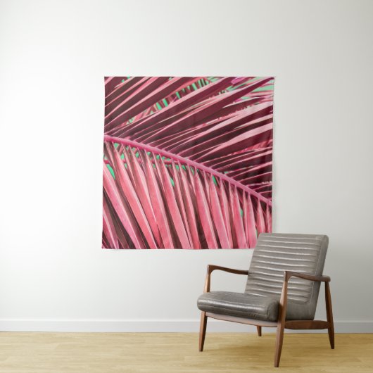 Hintergrund der tropisch-rosa Palm-Blätter Wandteppich (Beispiel)