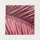 Hintergrund der tropisch-rosa Palm-Blätter Wandteppich (Vorderseite)