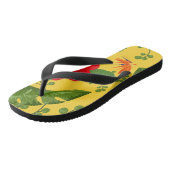 Hintergrund der tropischen Blume 10 Badesandalen (Schrägansicht)