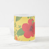 Hintergrund der tropischen Blume 10 Mattglastasse (Vorderseite Links)