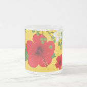 Hintergrund der tropischen Blume 10 Mattglastasse (Mittel)