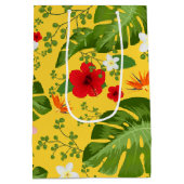 Hintergrund der tropischen Blume 10 Mittlere Geschenktüte (Rückseite)