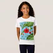 Hintergrund der tropischen Blume 12 T-Shirt (Vorne ganz)