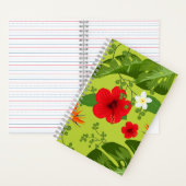 Hintergrund der tropischen Blume 6 Notizblock (Innen)