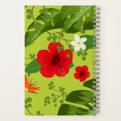 Hintergrund der tropischen Blume 6 Notizblock (Rückseite)