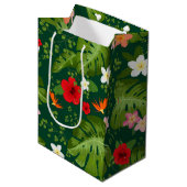 Hintergrund der tropischen Blume 8 Mittlere Geschenktüte (Vorderseite Schrägansicht)