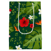 Hintergrund der tropischen Blume 8 Mittlere Geschenktüte (Rückseite)
