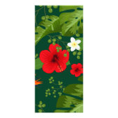 Hintergrund der tropischen Blume 8 Werbekarte (Hinten)
