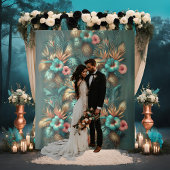 Hintergrund der tropischen Elegance Hochzeit Wandteppich