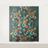 Hintergrund der tropischen Elegance Hochzeit Wandteppich (Vorderseite)