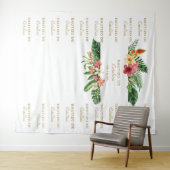 Hintergrund der tropischen Flora und -wiederholung Wandteppich (Beispiel (Horizontal))