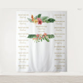 Hintergrund der tropischen Flora und -wiederholung Wandteppich (Vorderseite)