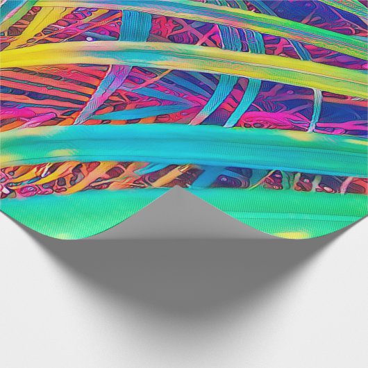 Hintergrund der tropischen Palmenblätter. Palmenbl Geschenkpapier (Ecke)