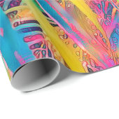 Hintergrund der tropischen Palmenblätter. Palmenbl Geschenkpapier (Rolleneckpunkt)