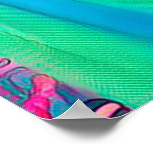 Hintergrund der tropischen Palmenblätter. Palmenbl Poster (Ecke)