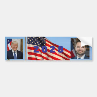 Hintergrund der Trump Vance Autoaufkleber-Flagge 2 Autoaufkleber