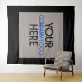 Hintergrund der Unternehmensliste mit Firmenlogo Wandteppich (Beispiel (Horizontal))