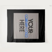 Hintergrund der Unternehmensliste mit Firmenlogo Wandteppich (Vorderseite (Horizontal))