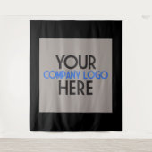 Hintergrund der Unternehmensliste mit Firmenlogo Wandteppich (Vorderseite)