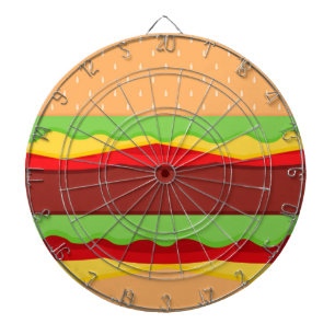 Hintergrund der Vector Burger-Zeit Dartscheibe