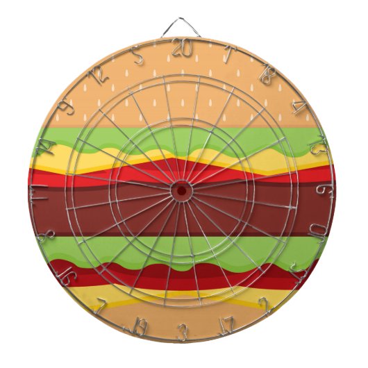 Hintergrund der Vector Burger-Zeit Dartscheibe (vorne)
