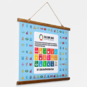 Hintergrund der Veranstaltung SDG Mauer Kunst für Wandteppich Mit Holzrahmen (Gewinkelt)