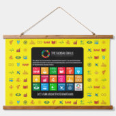 Hintergrund der Veranstaltung SDG Mauer Kunst für Wandteppich Mit Holzrahmen (Vorderseite 2)