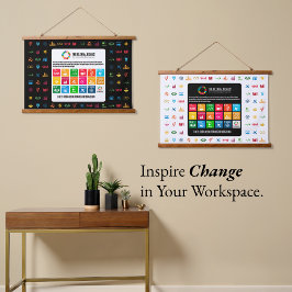 Hintergrund der Veranstaltung SDG Mauer Kunst für  Wandteppich Mit Holzrahmen