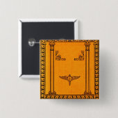 Hintergrund der verzierten alten Buchabdeckung Button (Vorne & Hinten)