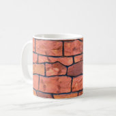 Hintergrund der Vintagen Backstein Wallabstrakt, A Kaffeetasse (Vorderseite Links)