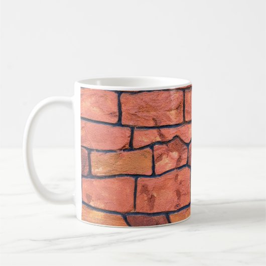 Hintergrund der Vintagen Backstein Wallabstrakt, A Kaffeetasse (Links)