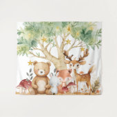 Hintergrund der Waldtiere im Weideland Wandteppich (Vorderseite (Horizontal))