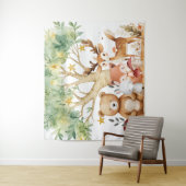 Hintergrund der Waldtiere im Weideland Wandteppich (Beispiel)
